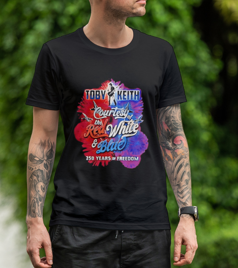 Toby Keith Courtesy Of The Red White And Blue 250 Years Of Freedom Jets T-Shirt