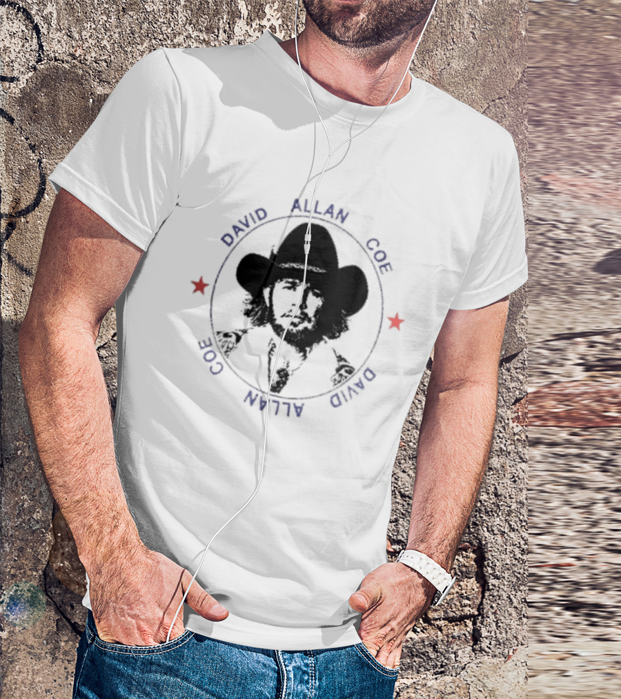 David Allan Coe DAC 18 X Rated Hits Outlaw Country Music Cowboy Hat Stars T-Shirt