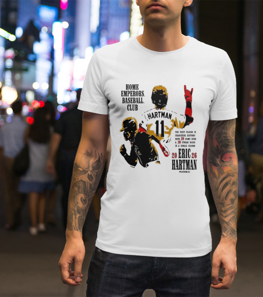 Eric Hartman Rome Emperors Baseball Club 2030 Season T-Shirt