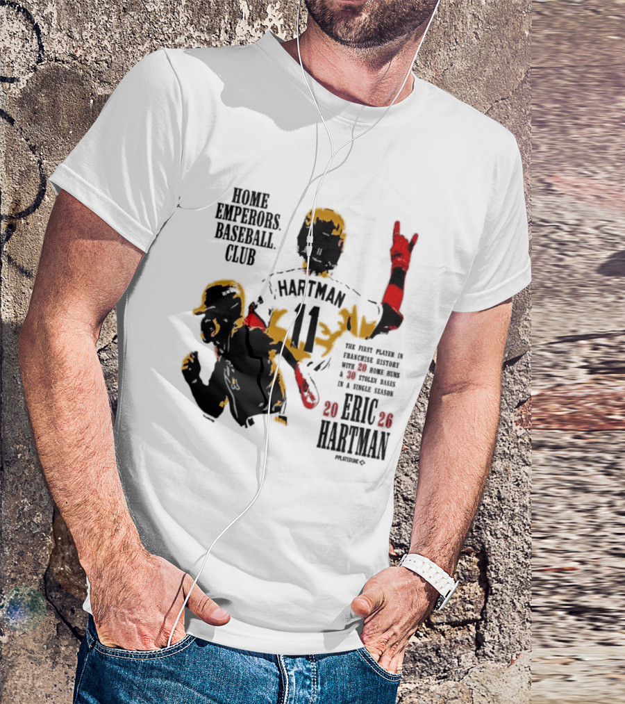 Eric Hartman Rome Emperors Baseball Club 2030 Season T-Shirt