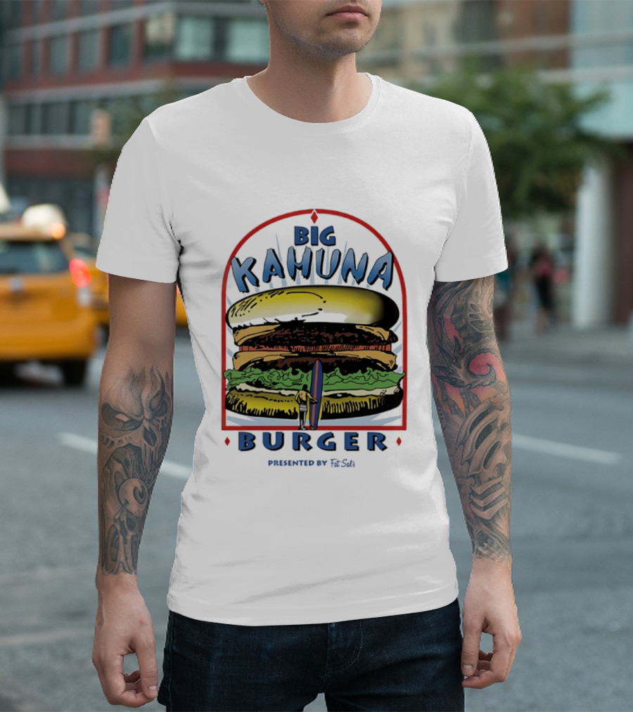 Big Kahuna Burger Fat Sal's Surfing Sandwich Arch T-Shirt