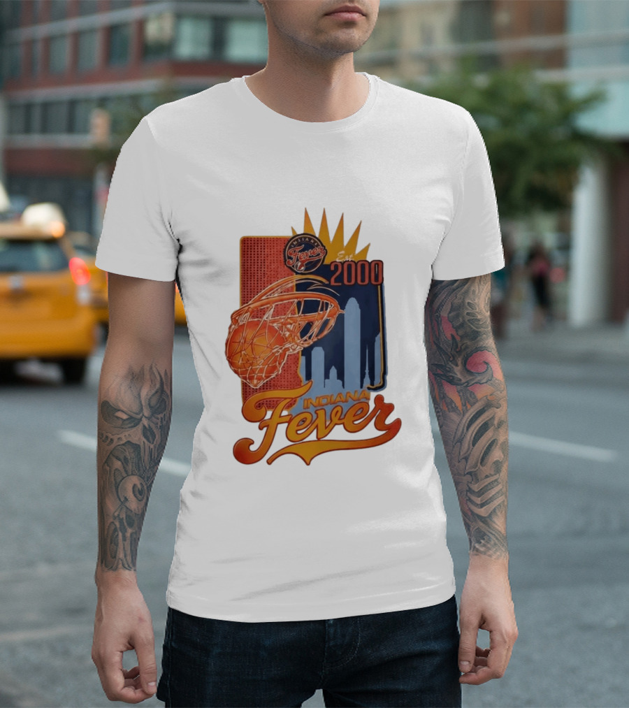 Indiana Fever Est 2000 Basketball Skyline T-Shirt