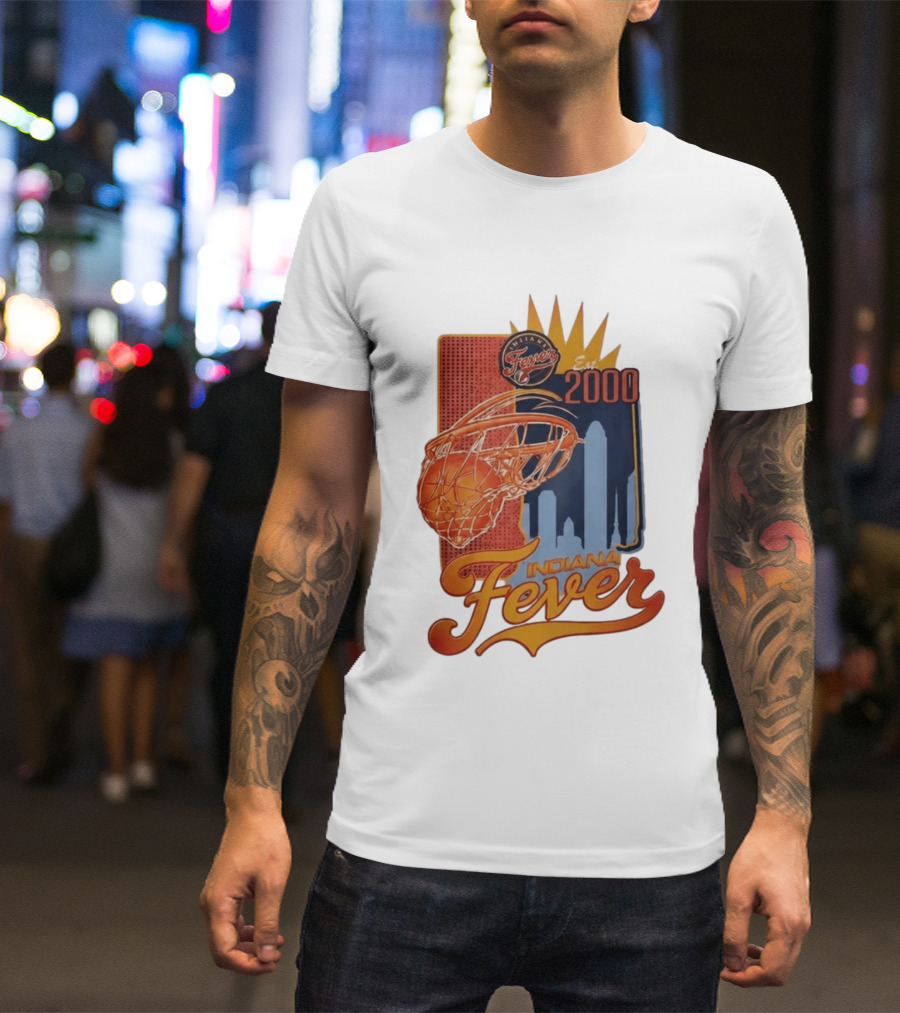 Indiana Fever Est 2000 Basketball Skyline T-Shirt