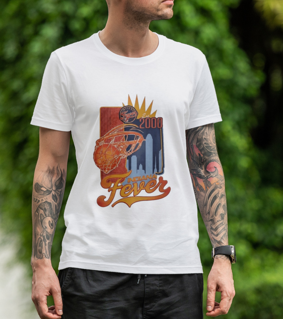 Indiana Fever Est 2000 Basketball Skyline T-Shirt