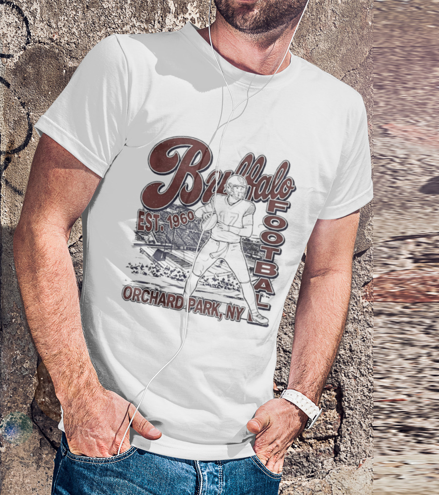 Buffalo Football Est 1960 Josh Allen Orchard Park NY T-Shirt