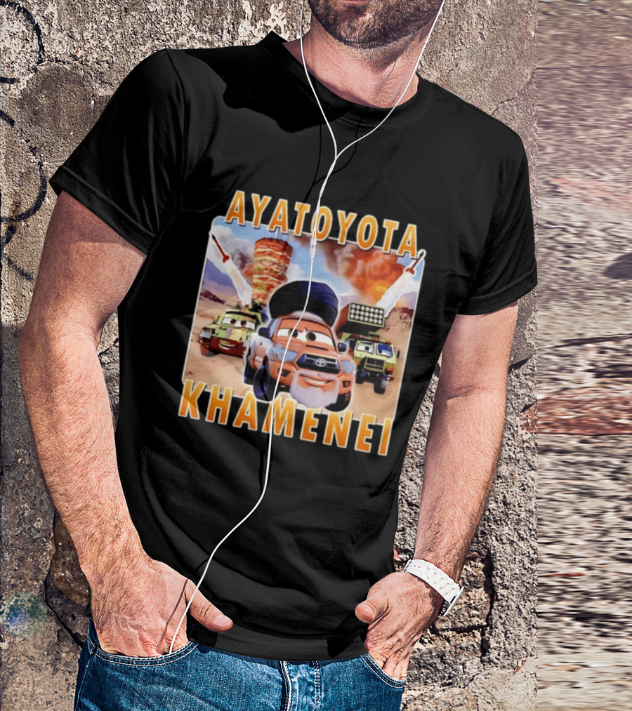 Ayatoyota Khamenei Toyota Ayatollah Car Rockets Desert Helicopter T-Shirt