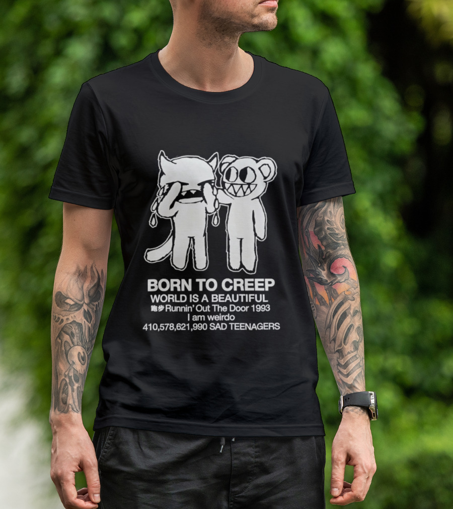 Born To Creep Sad Teenagers I Am Weirdo Runnin' Out The Door 1993 T-Shirt