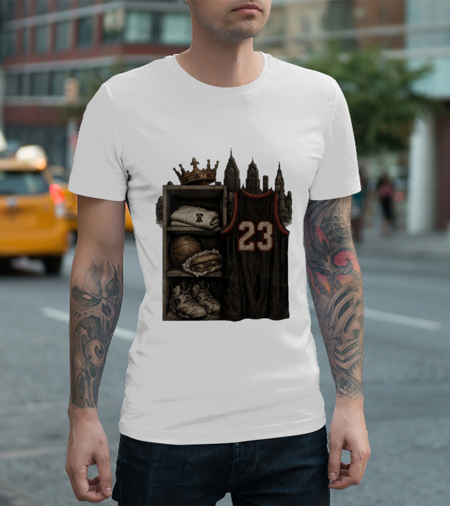 Lebron James King 23 Basketball Jersey Crown City Sports Locker T-Shirt