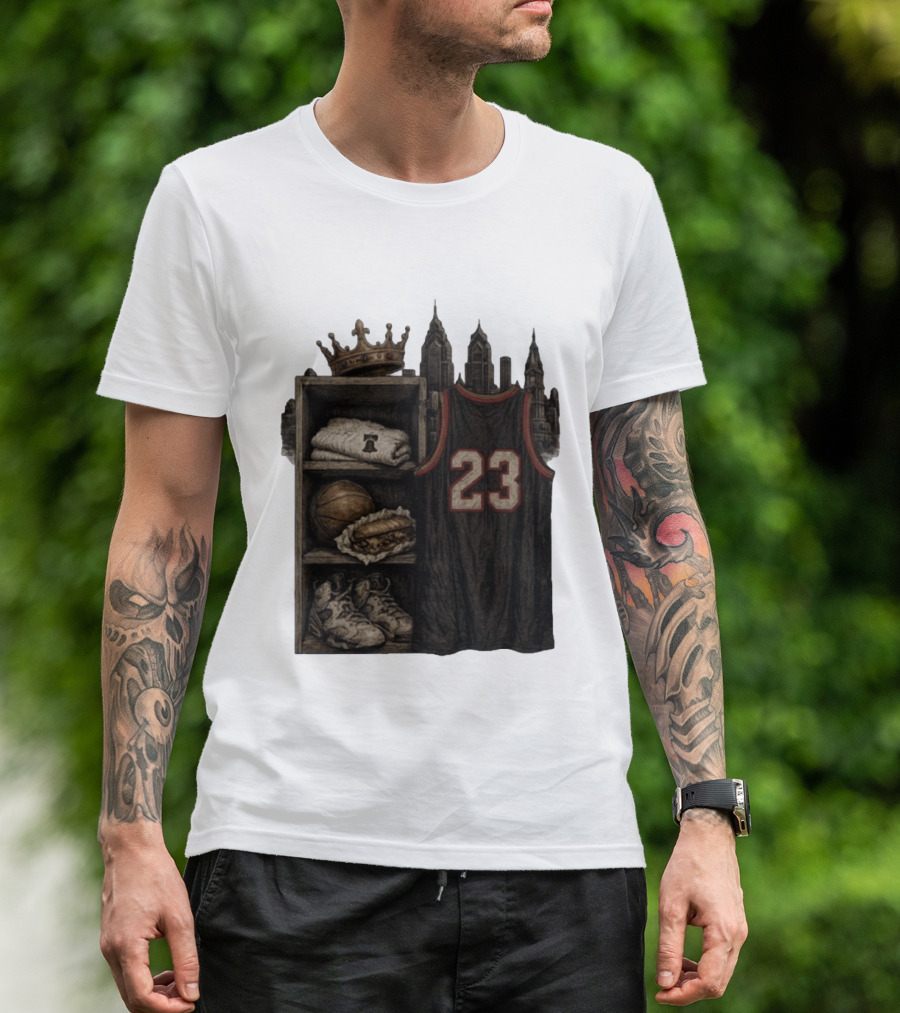 Lebron James King 23 Basketball Jersey Crown City Sports Locker T-Shirt
