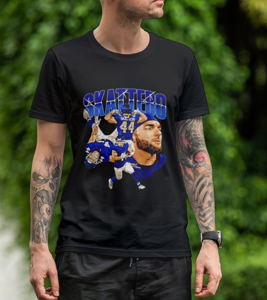 New York Giants Cameron Skattebo 44 Football Player Action Collage T-Shirt