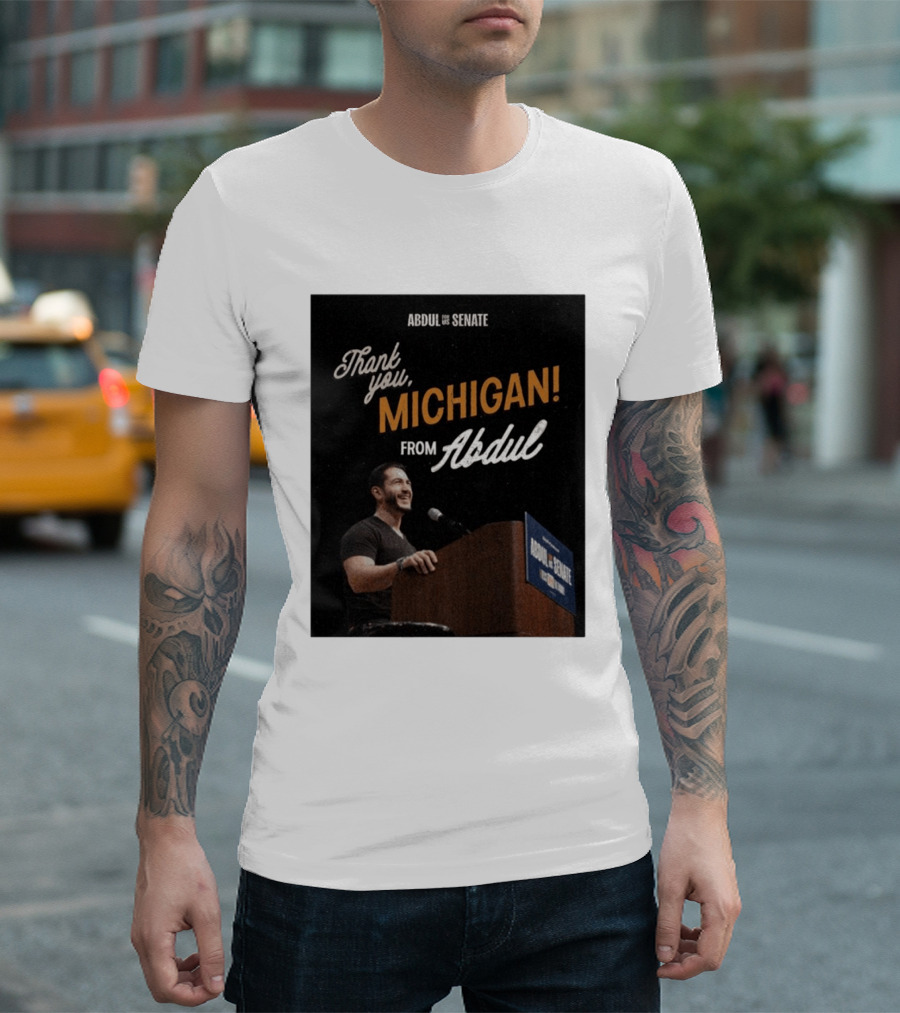 Thank You Michigan Abdul For US Senate T-Shirt