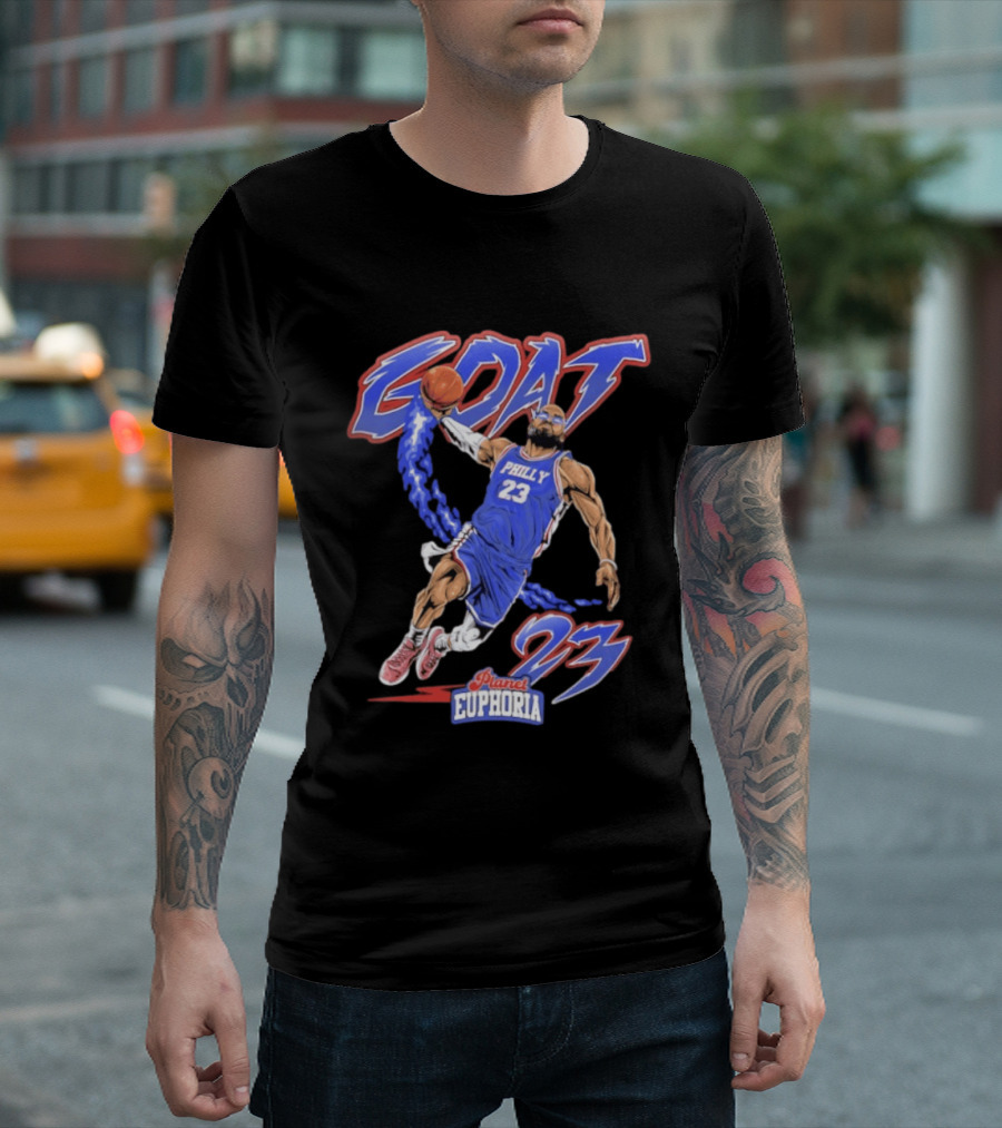 GOAT LeBron 23 Philly NBA Planet Euphoria Comic 2026 T-Shirt