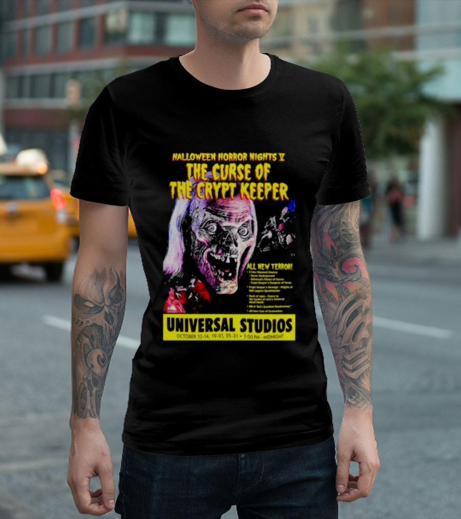 Halloween Horror Nights V The Curse Of The Crypt Keeper Universal Studios 40 Nights Of Terror Universal Studios Midnight T-Shirt