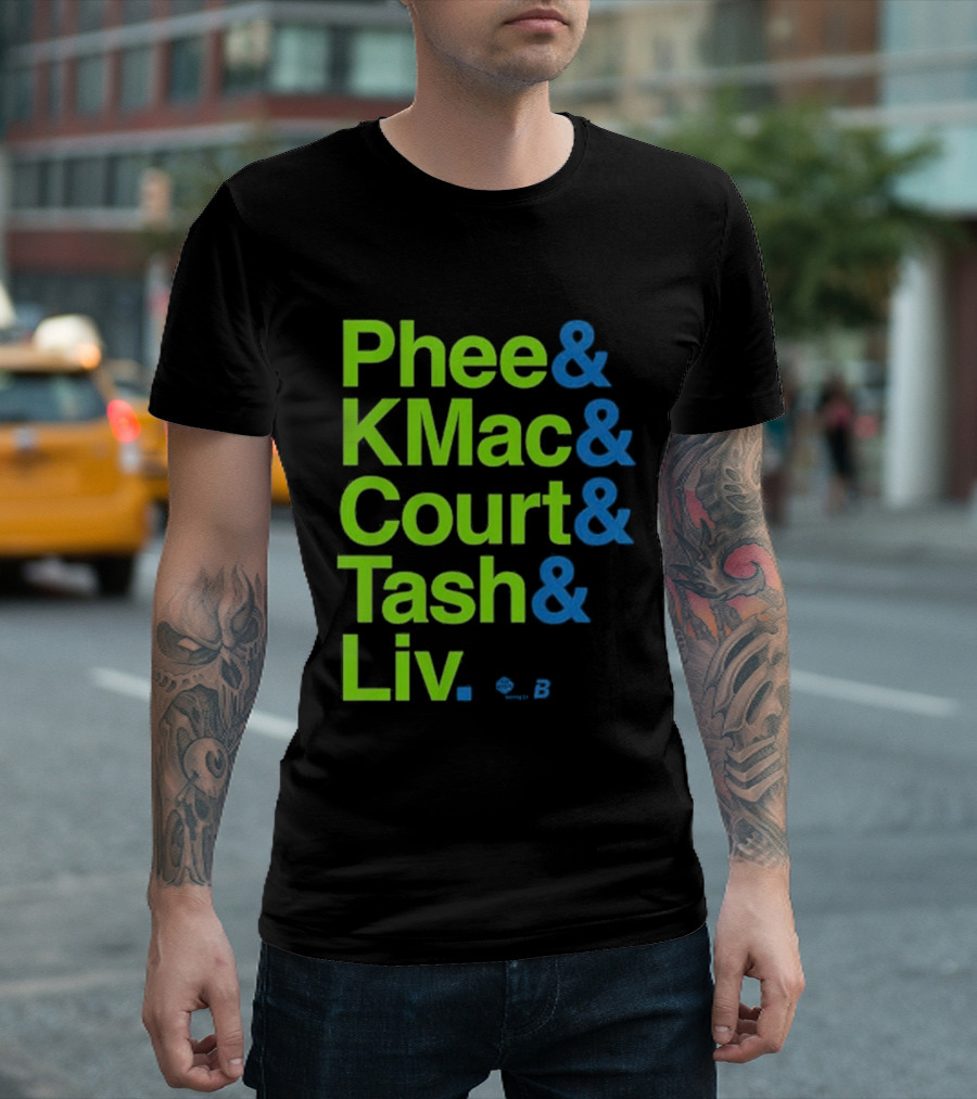 Minnesota Women's Basketball Phee & Kmac & Court & Tash & Liv Ampersand Stars 2026 T-Shirt