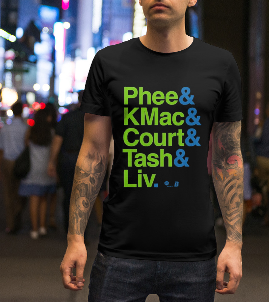 Minnesota Women's Basketball Phee & Kmac & Court & Tash & Liv Ampersand Stars 2026 T-Shirt