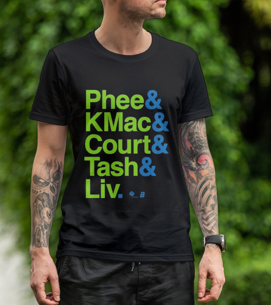 Minnesota Women's Basketball Phee & Kmac & Court & Tash & Liv Ampersand Stars 2026 T-Shirt