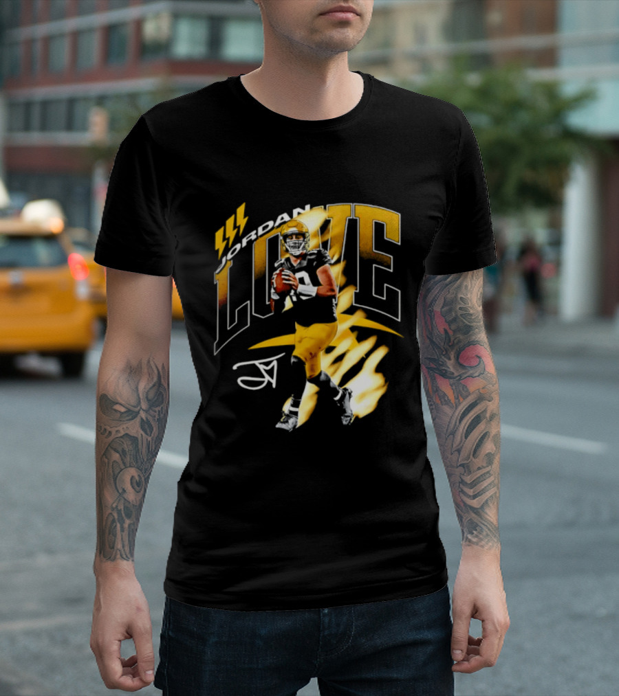 Jordan Love Green Bay Packers 10 Football Star Player Number 10 T-Shirt