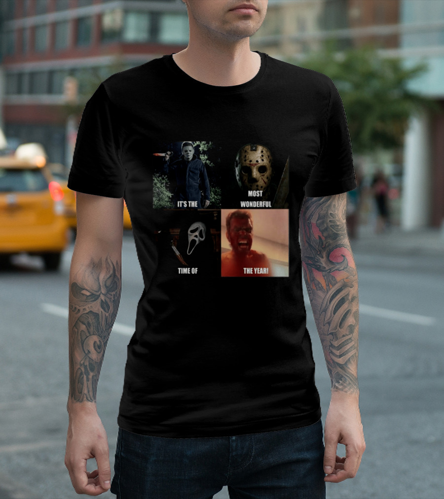 Halloween Horror Icons It's The Most Wonderful Time Of The Year T-Shirt