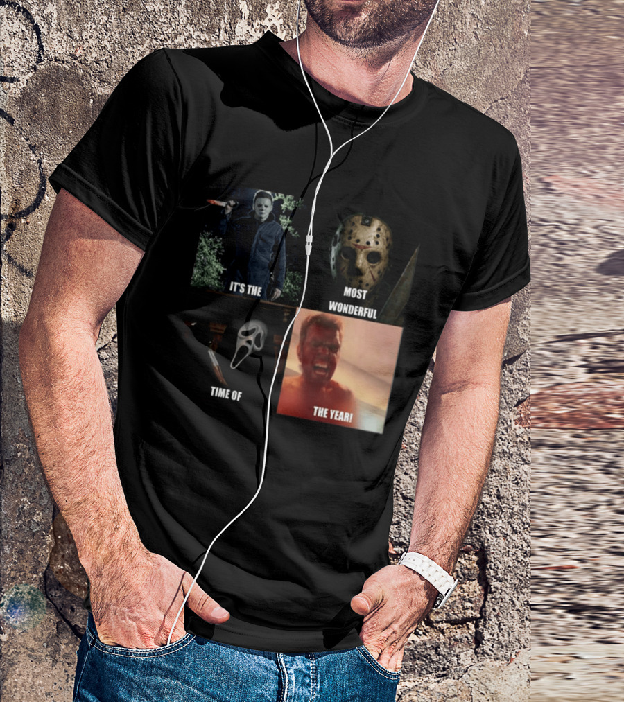 Halloween Horror Icons It's The Most Wonderful Time Of The Year T-Shirt