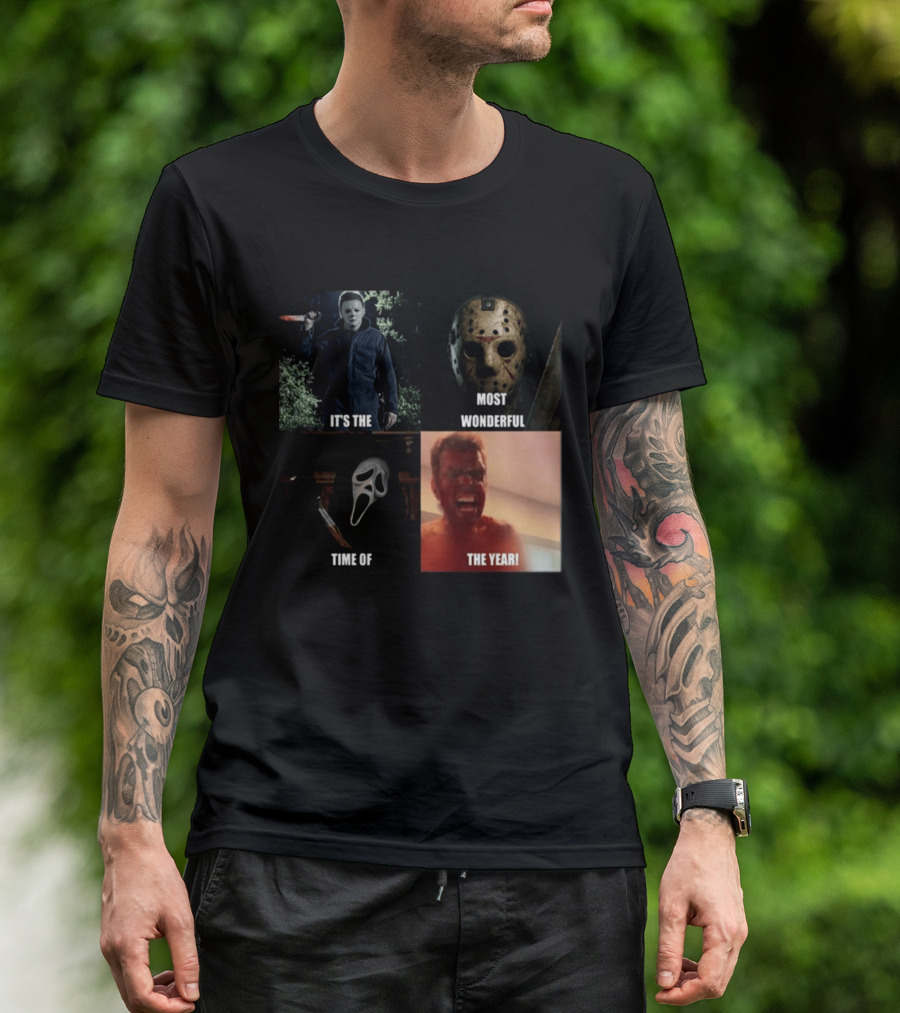 Halloween Horror Icons It's The Most Wonderful Time Of The Year T-Shirt