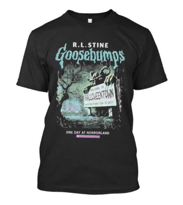 R.L. Stine Goosebumps One Day At Horrorland Halloween T-Shirt
