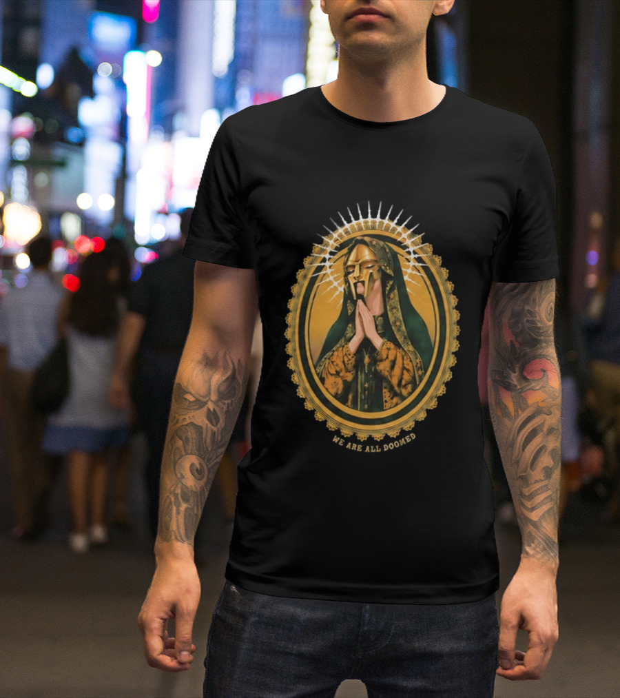 MF Doom We Are All Doomed Iconic Hip Hop Rap Prayer T-Shirt