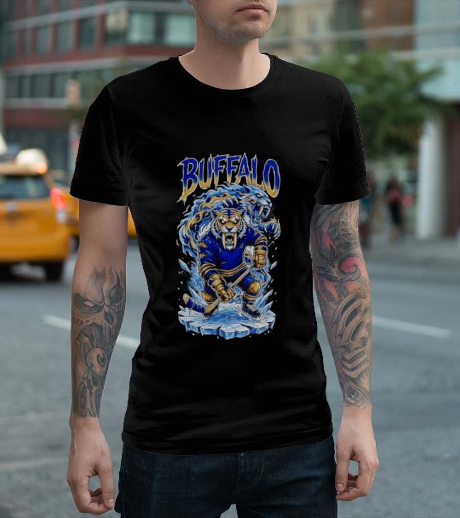 Buffalo Sabres Sabretooth Ice Hockey Tiger Mascot Buffalo Sabres T-Shirt