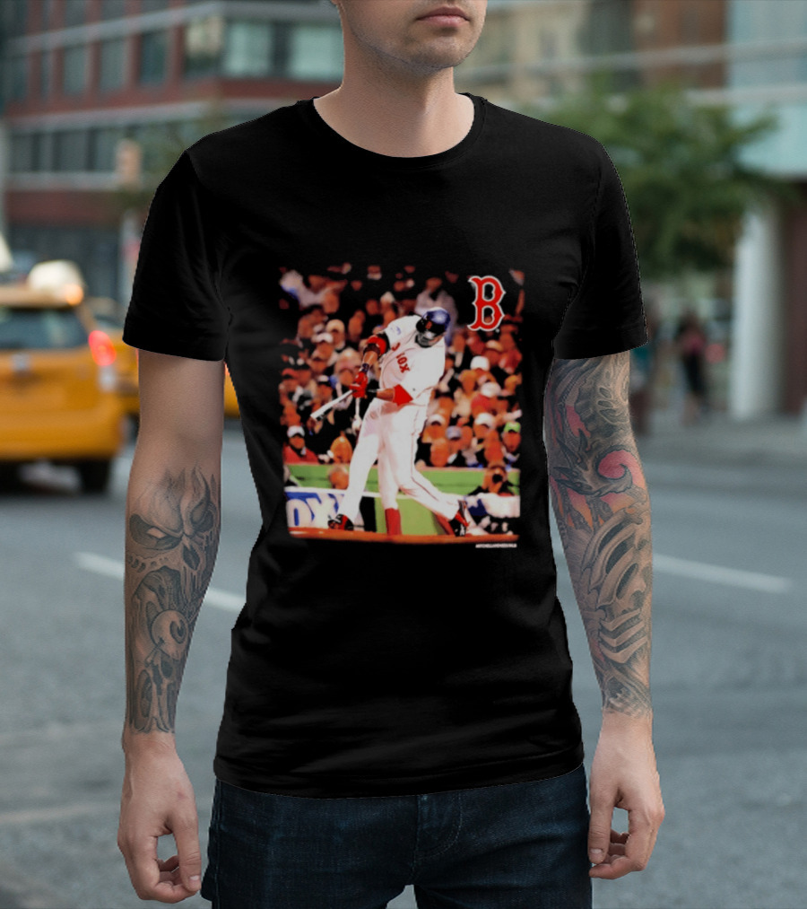 Boston Red Sox David Ortiz Iconic Swing Moment T-Shirt