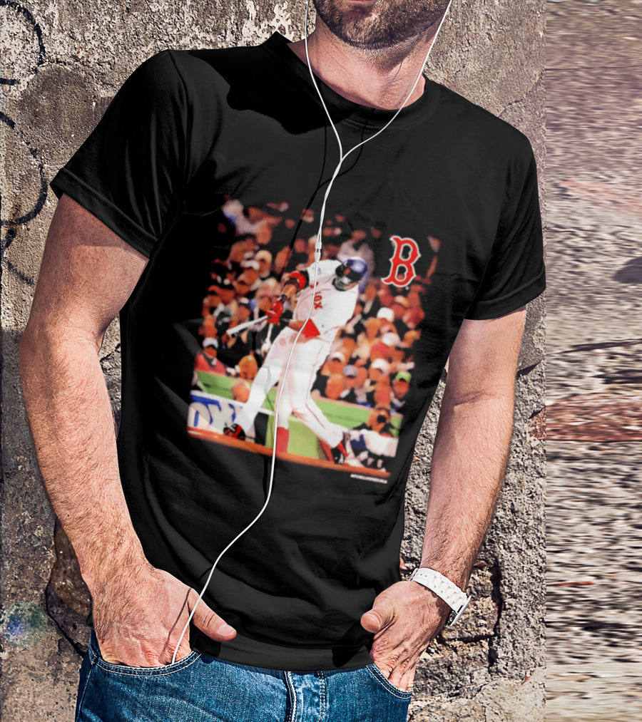 Boston Red Sox David Ortiz Iconic Swing Moment T-Shirt