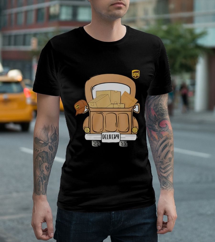 UPS Delivery Truck With Packages And Hat T-Shirt