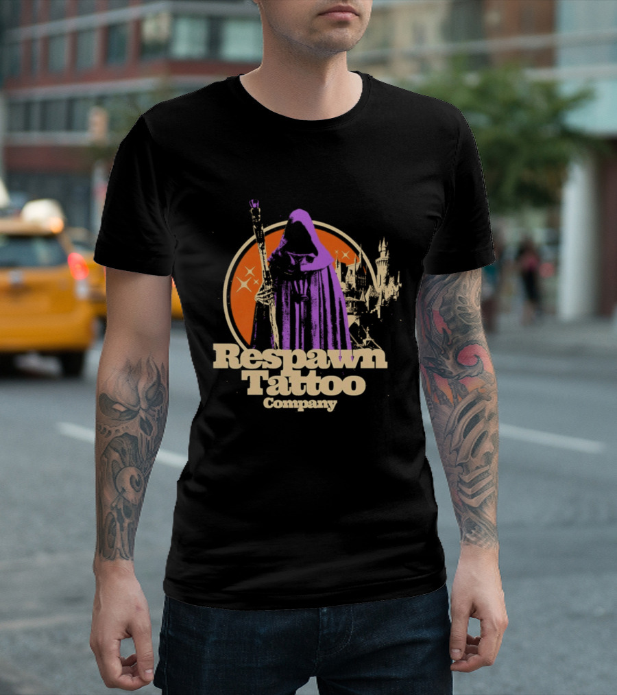 Respawn Tattoo Company Wizard Castle Grim Reaper T-Shirt