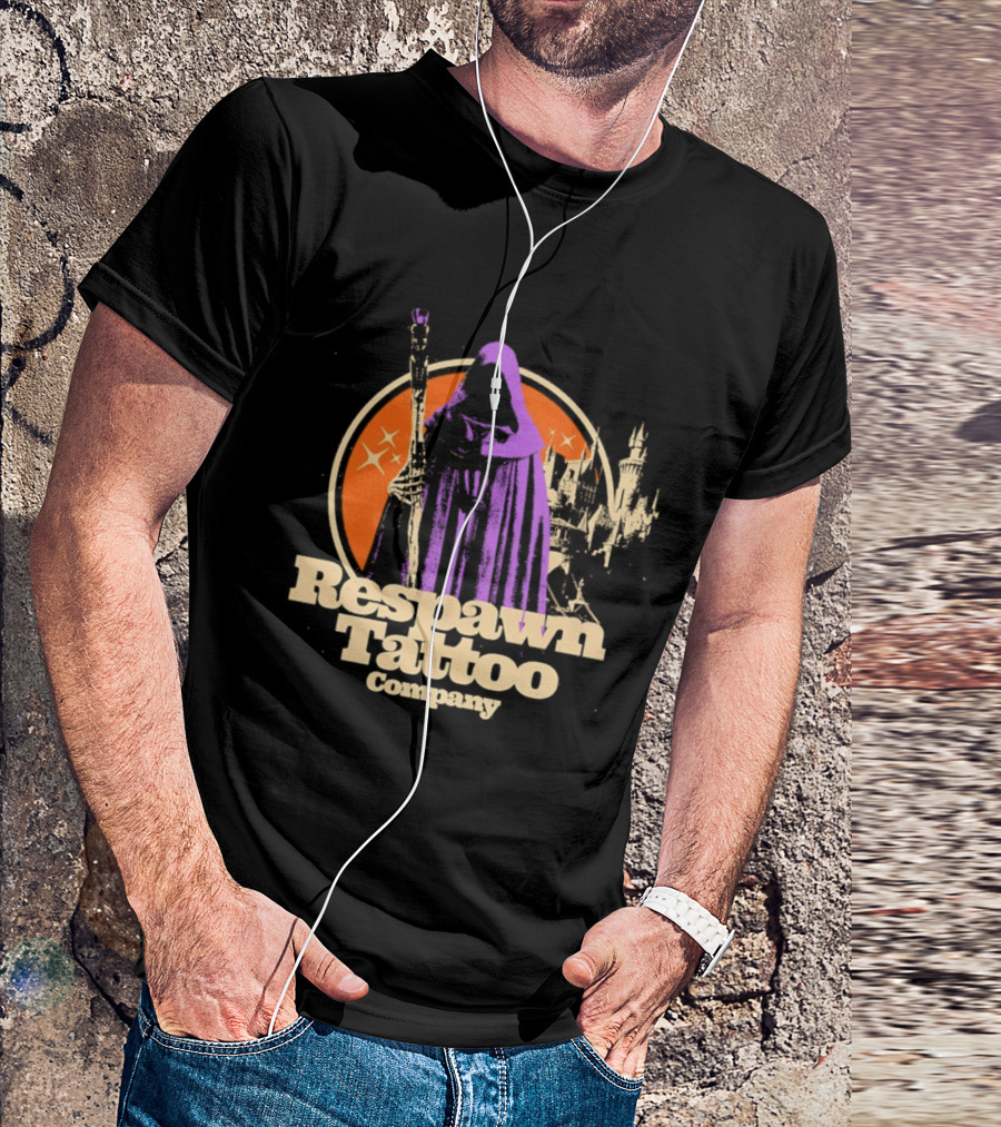 Respawn Tattoo Company Wizard Castle Grim Reaper T-Shirt