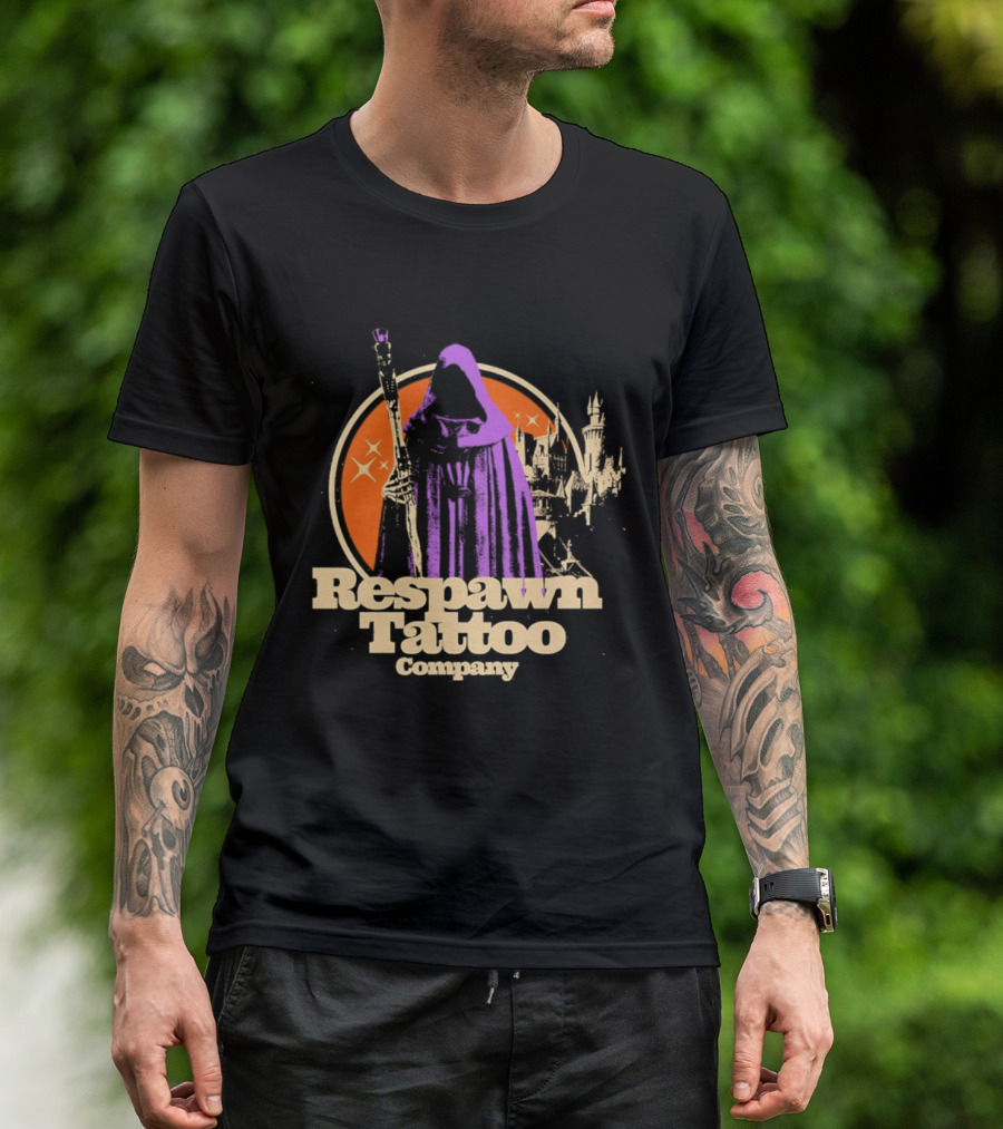 Respawn Tattoo Company Wizard Castle Grim Reaper T-Shirt