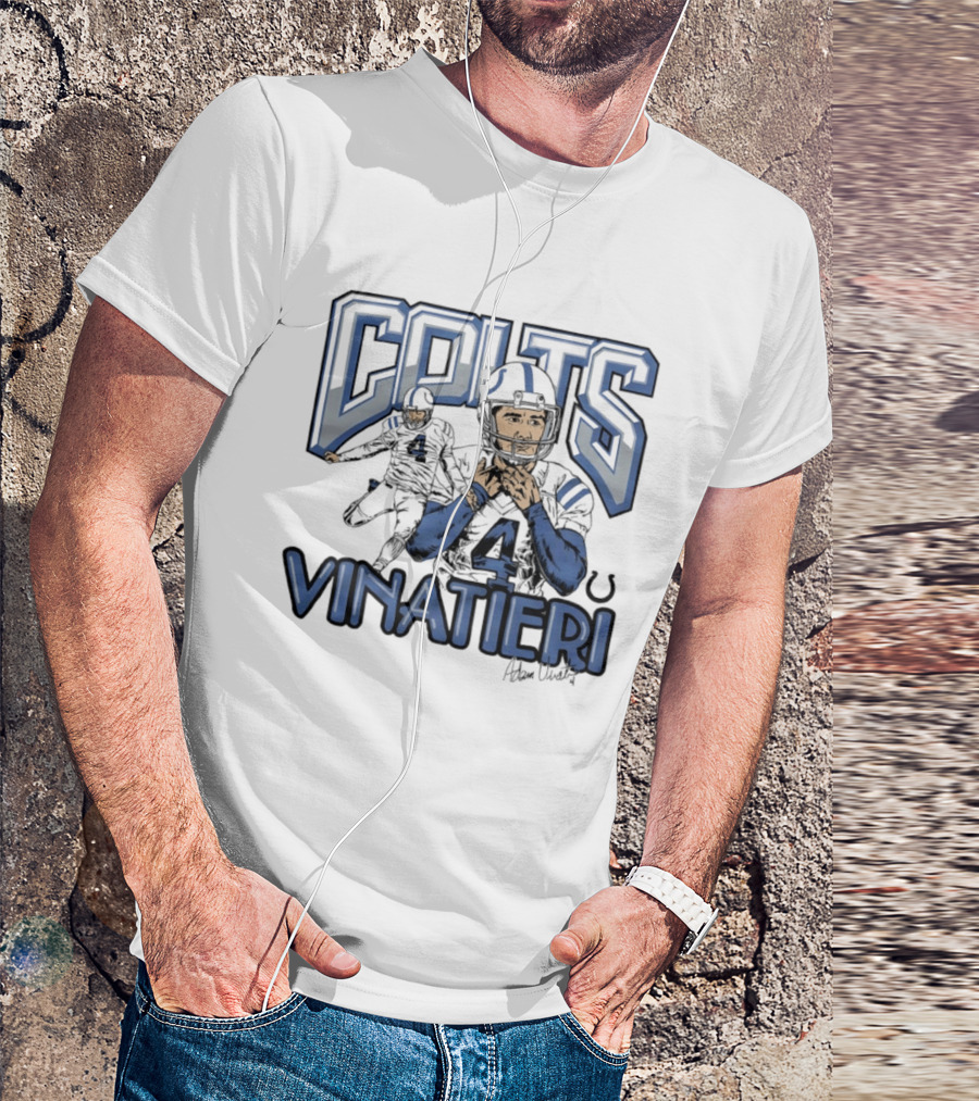 Indianapolis Colts Adam Vinatieri Football Number 4 Fan Gear T-Shirt