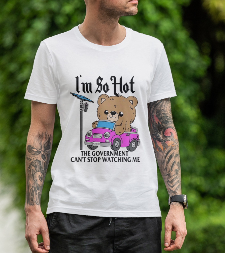 I'm So Hot Bear In Pink Car The Government Can't Stop Ing Me T-Shirt