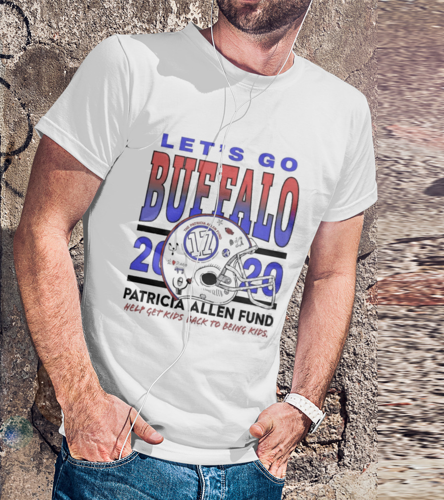 Let's Go Buffalo Patricia Allen Fund 2020 17 Helmet T-Shirt