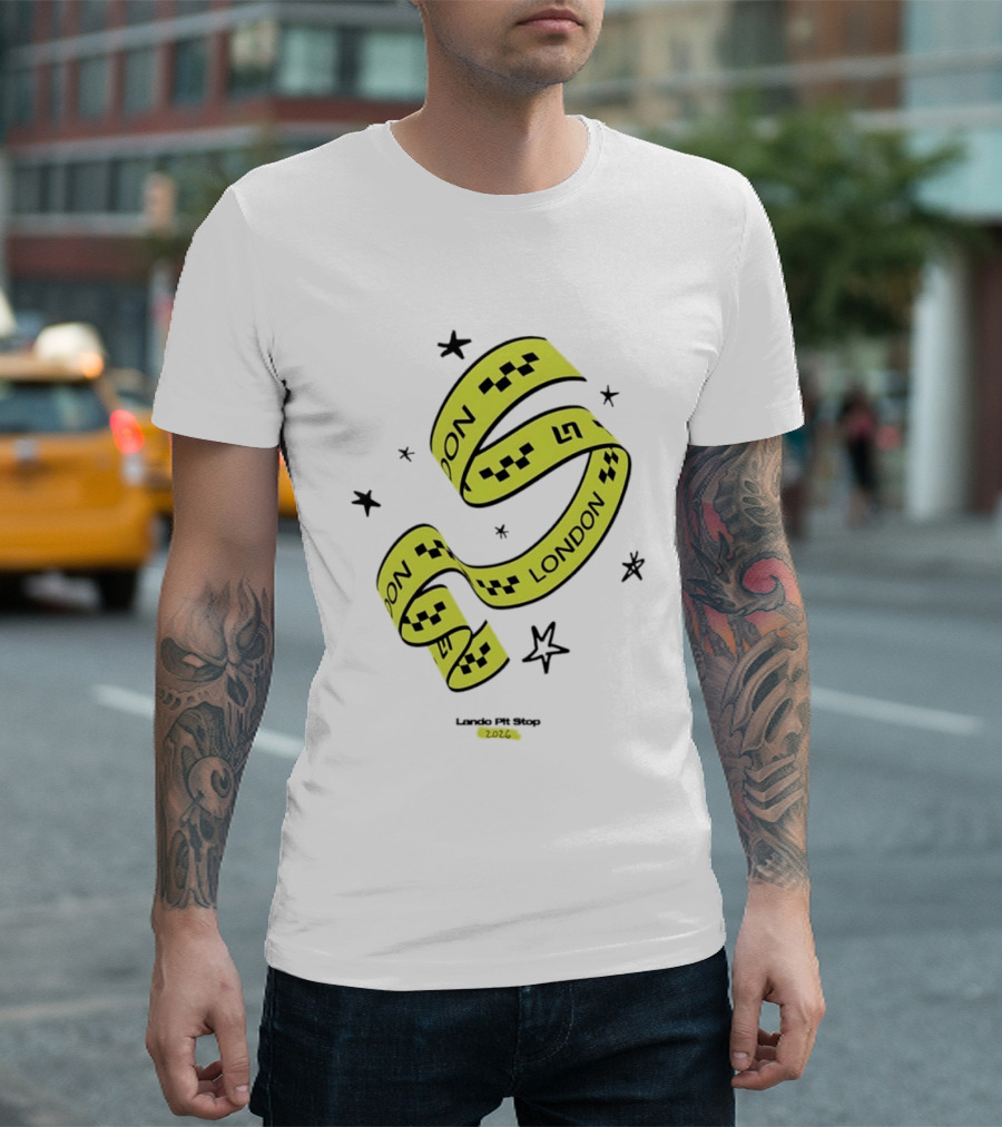 Lando Pit Stop 2026 London Racing Ribbon Stars T-Shirt