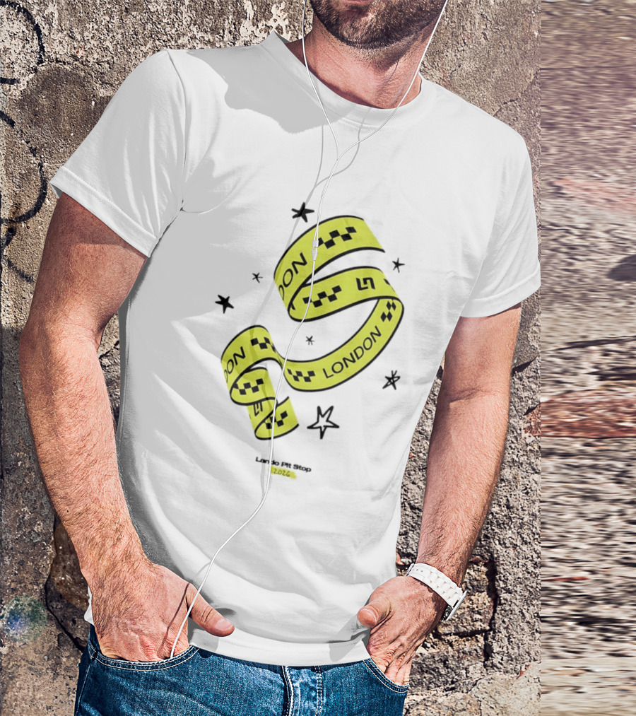 Lando Pit Stop 2026 London Racing Ribbon Stars T-Shirt