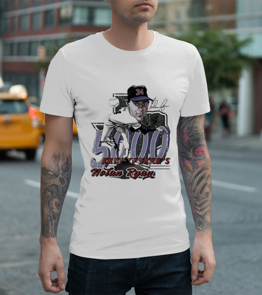Nolan Ryan 5000 Strikeouts Texas Rangers Bruce Stark T-Shirt