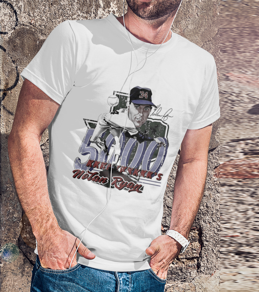 Nolan Ryan 5000 Strikeouts Texas Rangers Bruce Stark T-Shirt