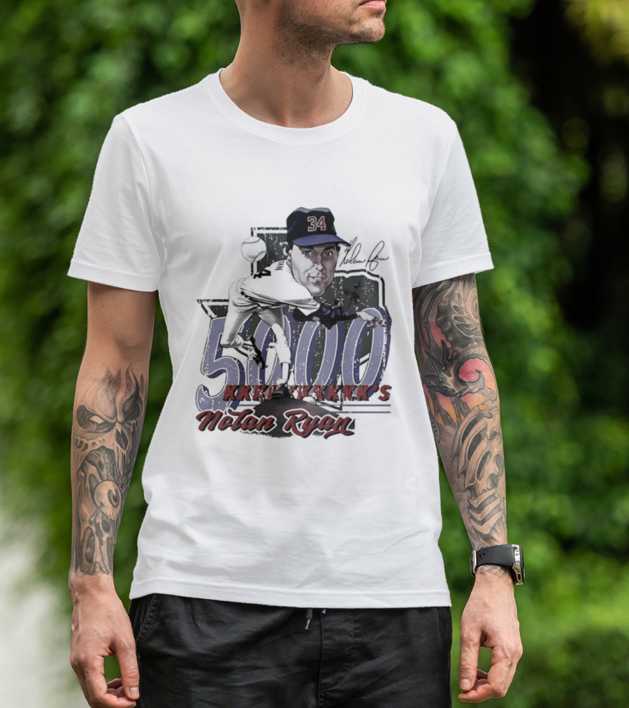 Nolan Ryan 5000 Strikeouts Texas Rangers Bruce Stark T-Shirt