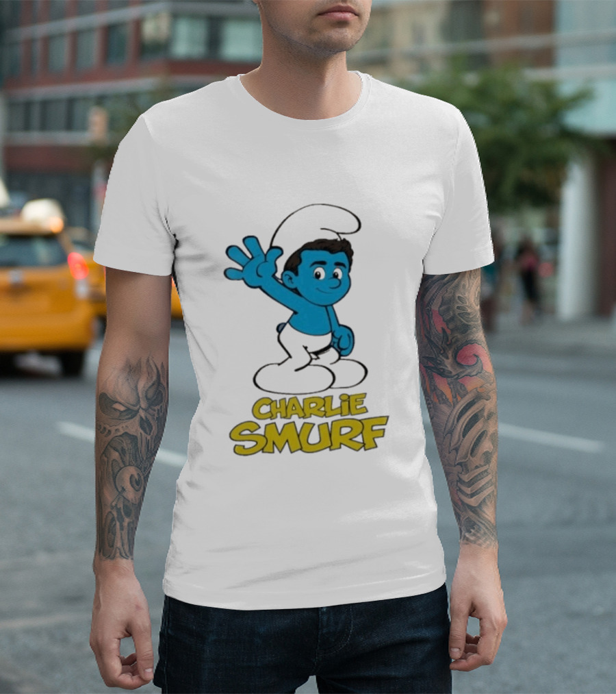 Charlie Smurf Collaboration With Smurfs And Charlie Kirk T-Shirt