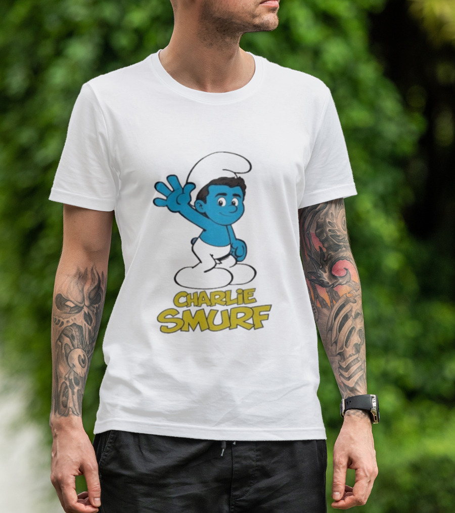 Charlie Smurf Collaboration With Smurfs And Charlie Kirk T-Shirt