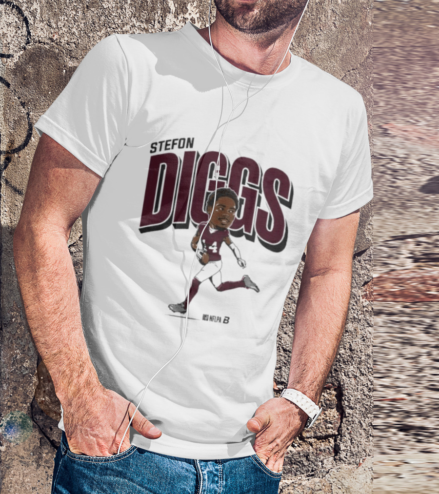 Stefon Diggs Caricature Football Art By Duna B T-Shirt