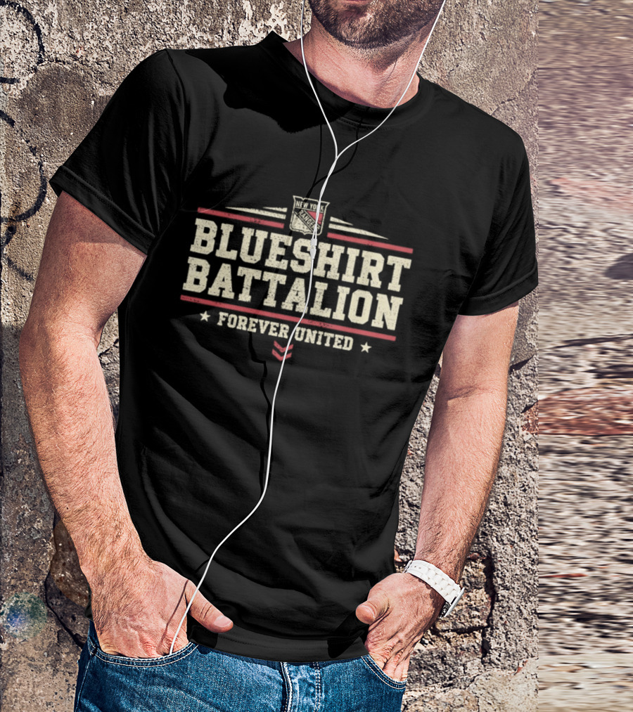 Blueshirt Battalion Forever United New York Rangers Fan Gear T-Shirt