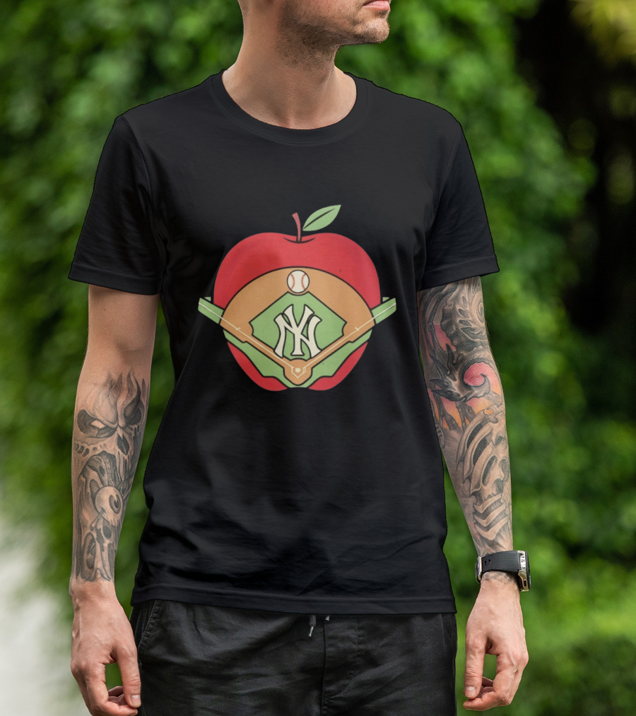 New York Yankees Baseball Apple MLB Stadium T-Shirt