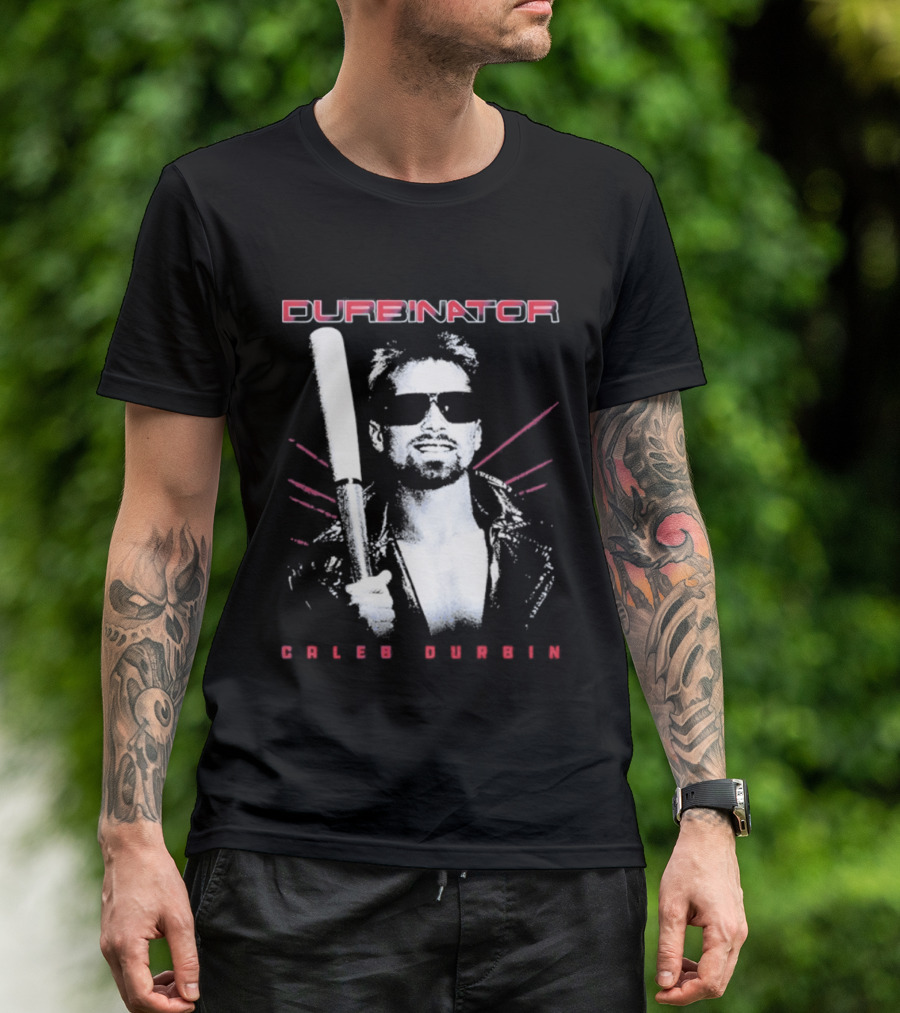 Durbinator Caleb Durbin Boston Red Sox Baseball Player With Bat T-Shirt