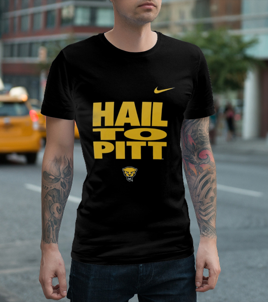 Pitt Panthers Hail To Pitt Nike Sportswear With Panther Head T-Shirt