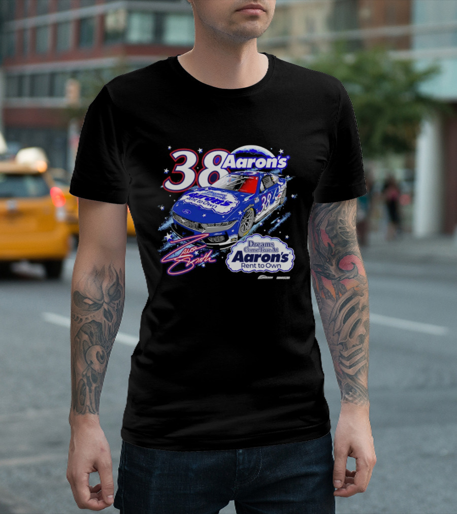 Zane Smith 38 Aaron's Dreams Come True Rent To Own Racing Car T-Shirt