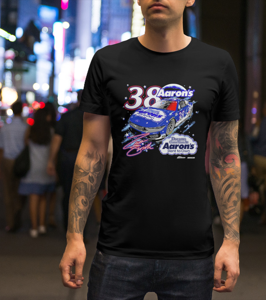 Zane Smith 38 Aaron's Dreams Come True Rent To Own Racing Car T-Shirt